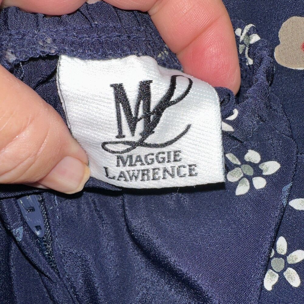 Vintage Maggie Lawrence Floral Midi Skirt Women Lightweight Boho Cottagecore Sz0 - Picture 7 of 7